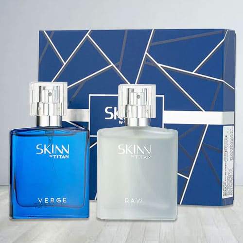 Skinn By Titan Steele Perfume & Titan Wallet Combo Gift Set For Men - RUBNIC