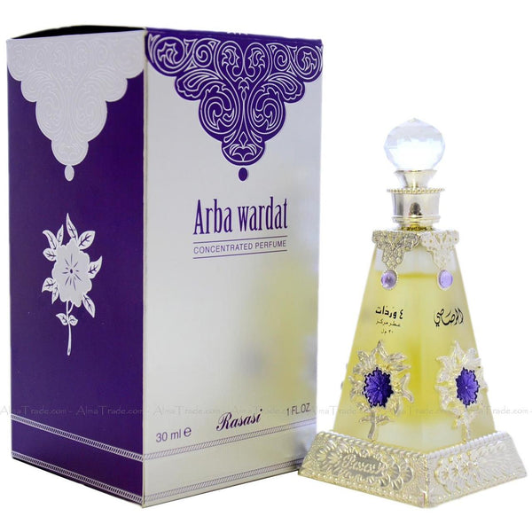 Rasasi Arba Wardat 30ml Concentrated Perfume for Men and Women
